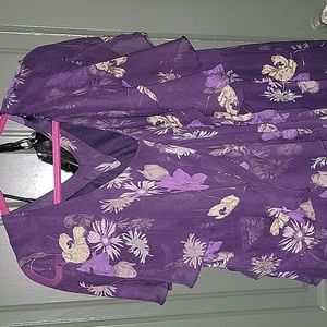Purple blouse with layers